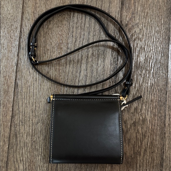 Polene Numéro Sept Crossbody Wallet BANDOULIERE NOIR LISSE - Picture 11 of 12